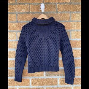 Carven boxy cable wool sweater small